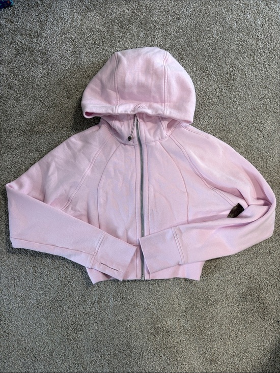 lululemon athletica Jackets & Blazers - Lululemon Scuba Full-Zip Cropped Hoodie In Meadowsweet Pink